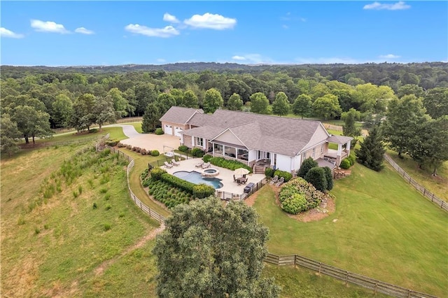 702 Cash Rd NE, Calhoun, GA 30701 - aerial view of sparsely populated area with a heavily wooded area
