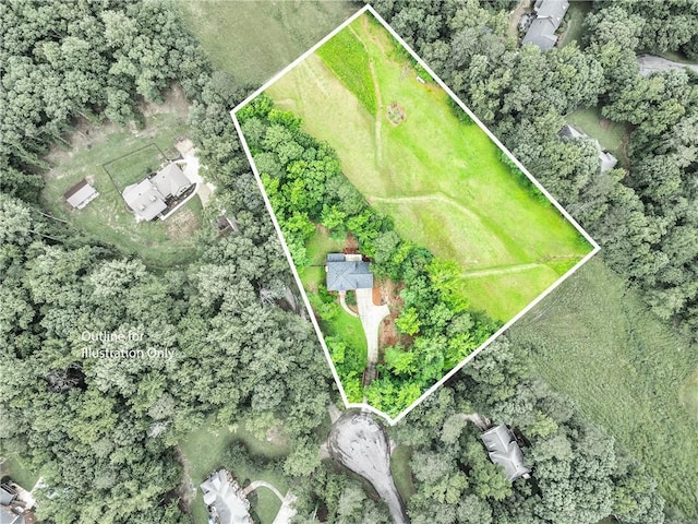 135 Crimson Rdg, Tyrone, GA 30290 - aerial view of property and surrounding area with property parcel outlined