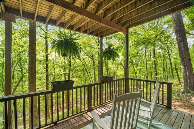 view of wooden deck
