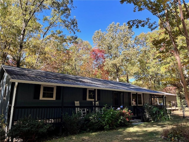 333 Broken Arrow Trl, Dahlonega, GA 30533 - back of property featuring a metal roof
