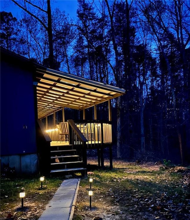 view of wooden terrace