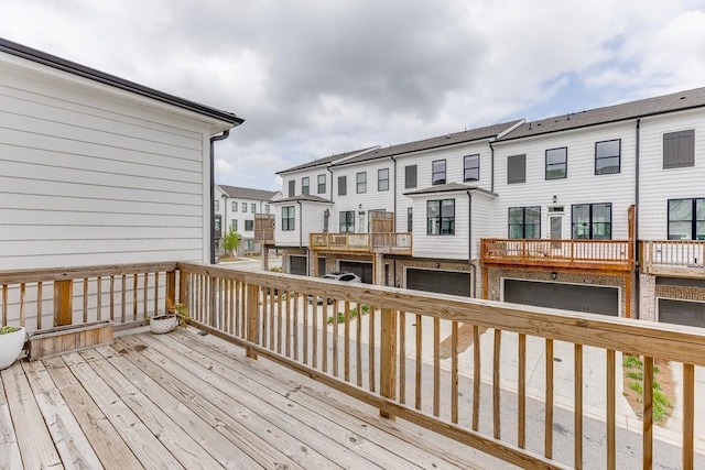 1117 Larkin Dr, Buford, GA 30518 - wooden deck with a residential view and a garage