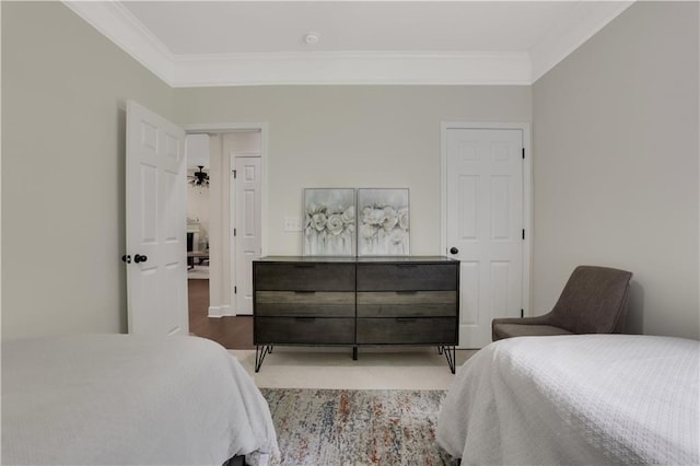 1105 Sterling Brooke Dr, Alpharetta, GA 30022 - bedroom featuring crown molding and wood finished floors