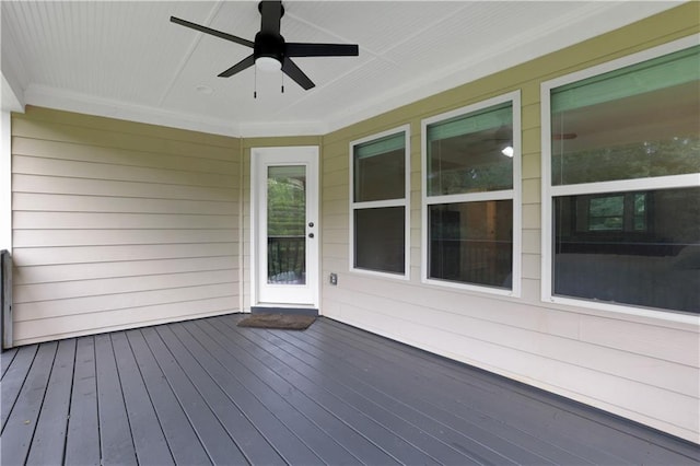 1105 Sterling Brooke Dr, Alpharetta, GA 30022 - deck featuring a ceiling fan