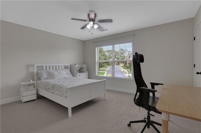 1105 Sterling Brooke Dr, Alpharetta, GA 30022 - bedroom featuring light colored carpet, a desk, and ceiling fan