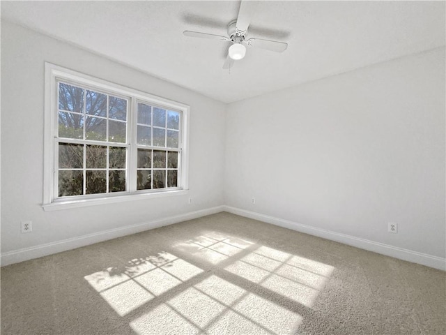 spare room featuring ceiling fan