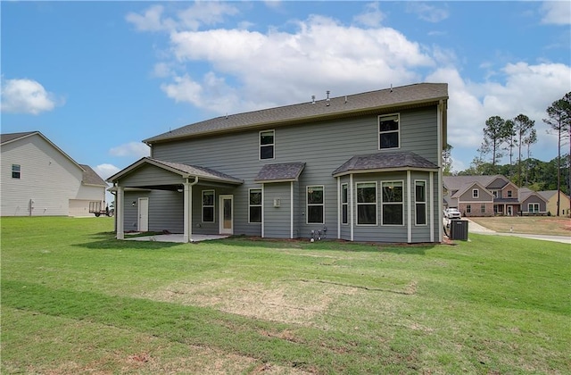 0 Cooper Cv E, Fayetteville, GA 30215 - rear view of house with a yard, a patio, and cooling unit