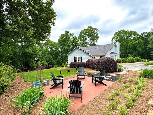 270 Owens Cir NE, Calhoun, GA 30701 - view of patio / terrace with a fire pit