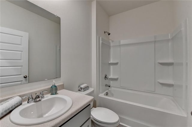 82 Graham Campbell Ln, Statham, GA 30666 - bathroom featuring vanity, toilet, and bathtub / shower combination