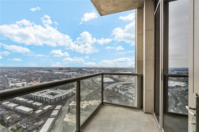 balcony with a view of city