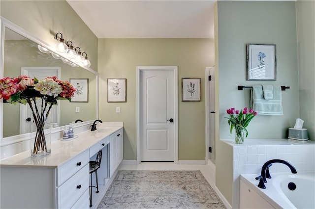 510 Elgaen Ct, Roswell, GA 30075 - full bathroom featuring double vanity and a bath