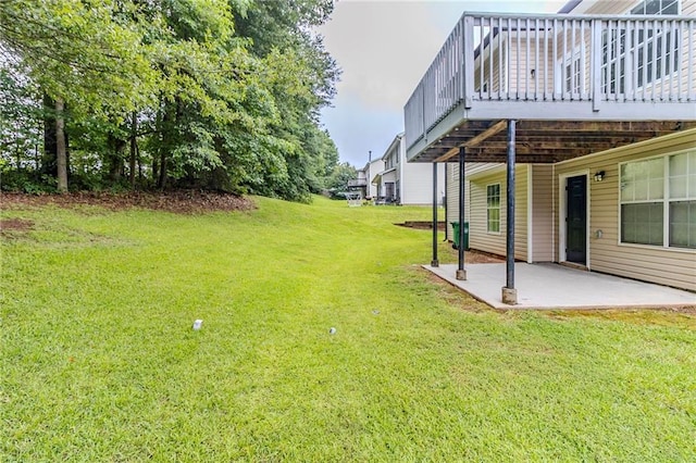 6118 Arbor Links Rd, Lithonia, GA 30058 - view of green lawn featuring a patio and a deck