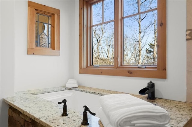 bathroom with a healthy amount of sunlight