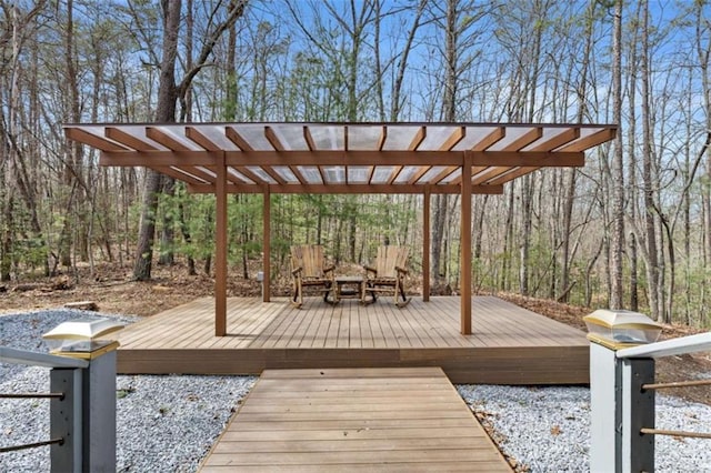 view of wooden deck