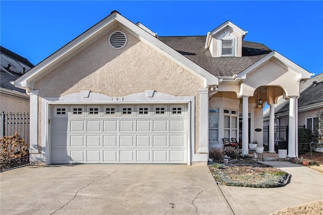 view of front of house featuring a garage