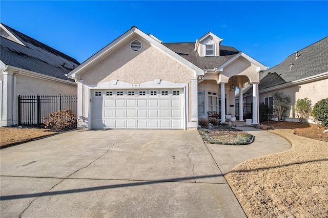 view of front facade with a garage