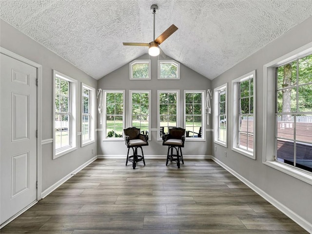 30 Court S, Ellenwood, GA 30294 - sunroom / solarium with a textured ceiling, healthy amount of natural light, wood finished floors, and vaulted ceiling