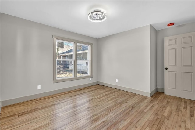 empty room featuring light hardwood / wood-style floors