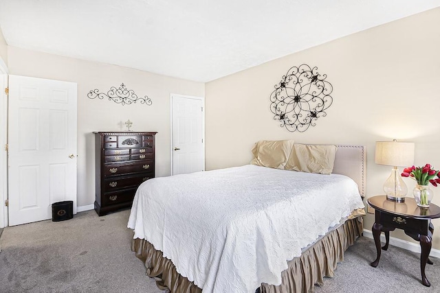 bedroom with carpet floors