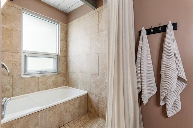 1661 La France St NE Unit 222, Atlanta, GA 30307 - full bath featuring tiled tub and a tile shower