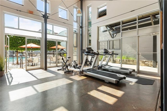 1661 La France St NE Unit 222, Atlanta, GA 30307 - gym featuring a towering ceiling
