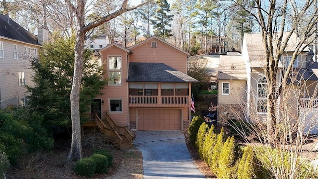 front facade featuring a garage