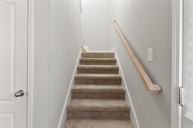 stairs with baseboards