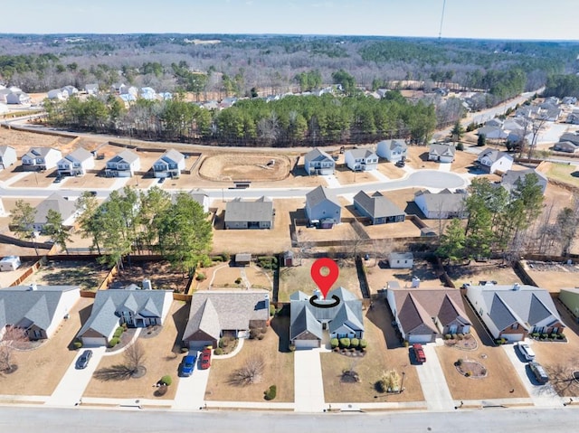 aerial view featuring a residential view