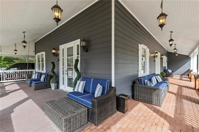 view of patio / terrace featuring an outdoor hangout area