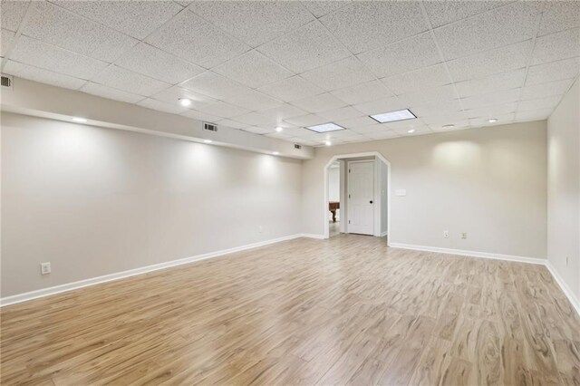 game room featuring light tile patterned flooring, a paneled ceiling, and billiards