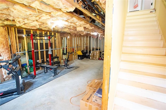 200 Carney Ct, Ball Ground, GA 30107 - unfinished basement featuring stairs