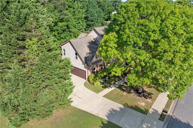 view from above of property