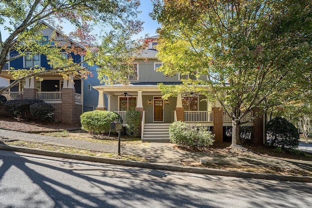 view of front of house featuring covered porch