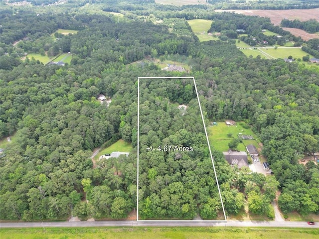 280 W Knight Rd W, Mcdonough, GA 30252 - aerial overview of property's location featuring a heavily wooded area and property boundaries highlighted