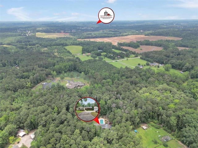 280 W Knight Rd W, Mcdonough, GA 30252 - aerial view of property and surrounding area featuring a heavily wooded area