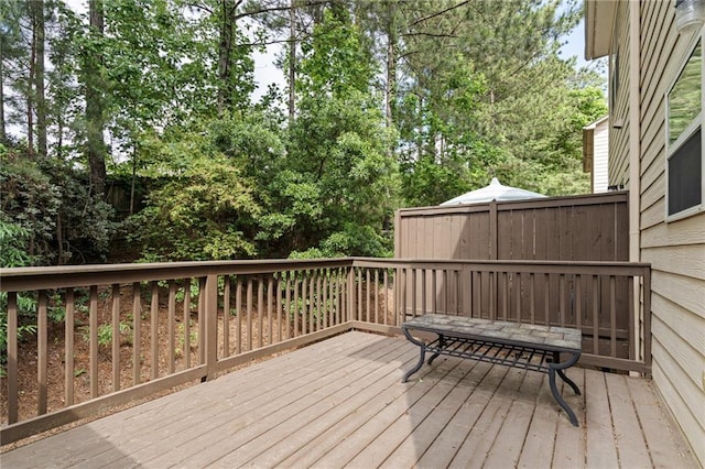 view of wooden deck