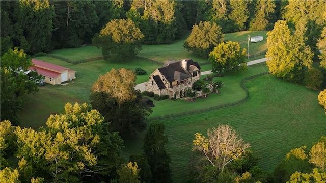 bird's eye view featuring a rural view