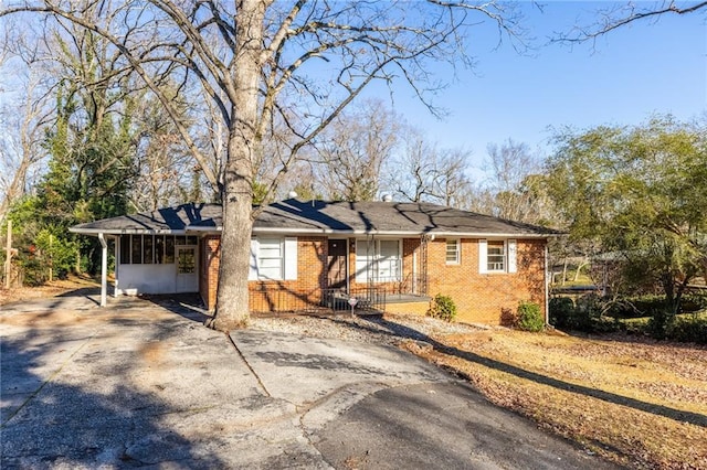 view of ranch-style house