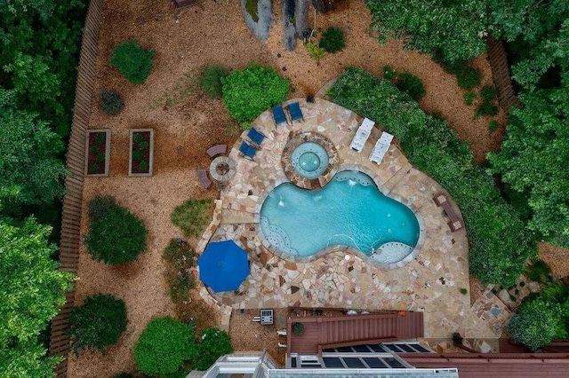 birds eye view of property