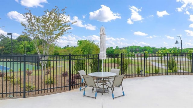 view of patio with fence