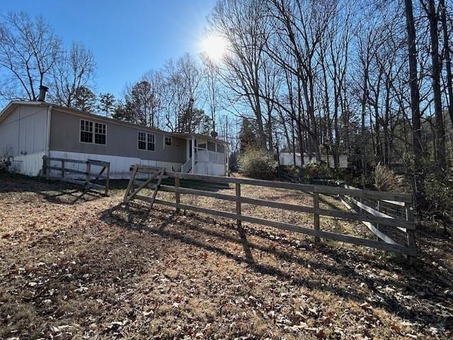 exterior space featuring fence