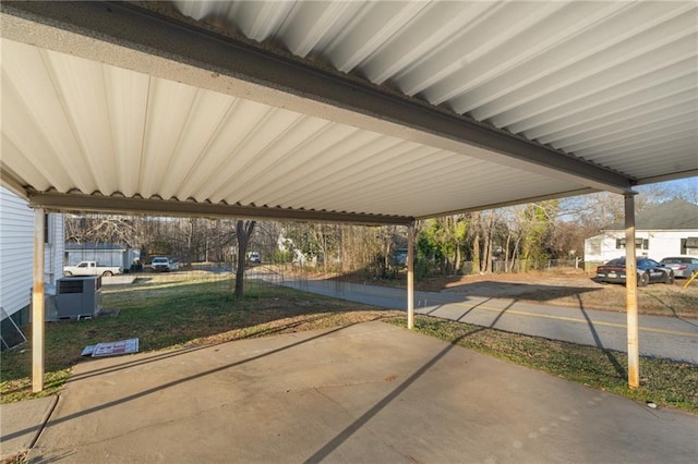 exterior space with central air condition unit