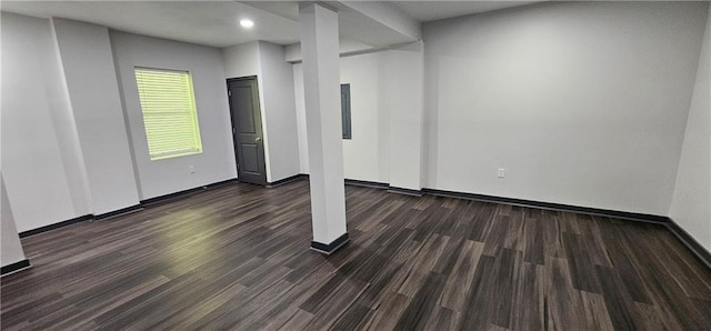 185 Glenrose Cir SW, Atlanta, GA 30354 - below grade area featuring wood finished floors, baseboards, and recessed lighting