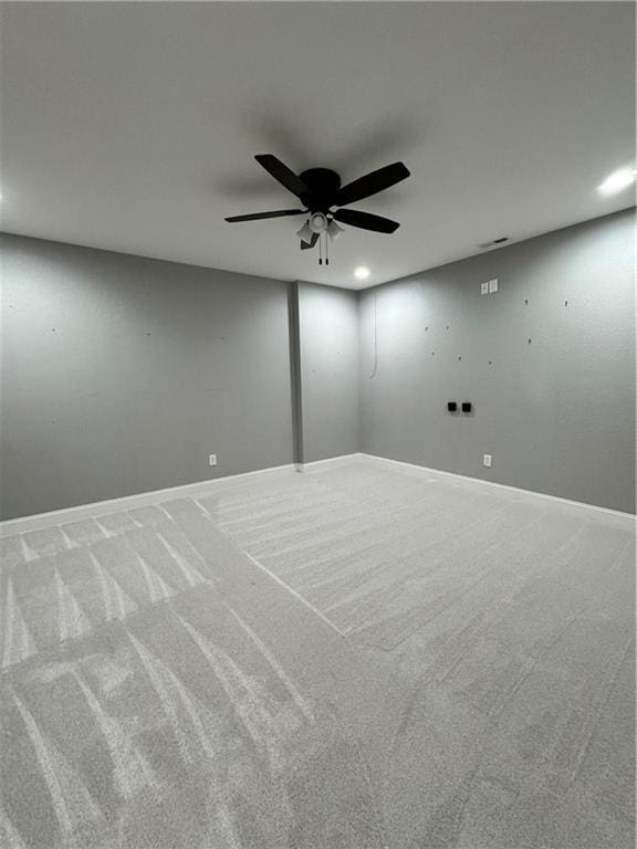311 Langston Rd SE, Calhoun, GA 30701 - empty room with carpet flooring, baseboards, and a ceiling fan