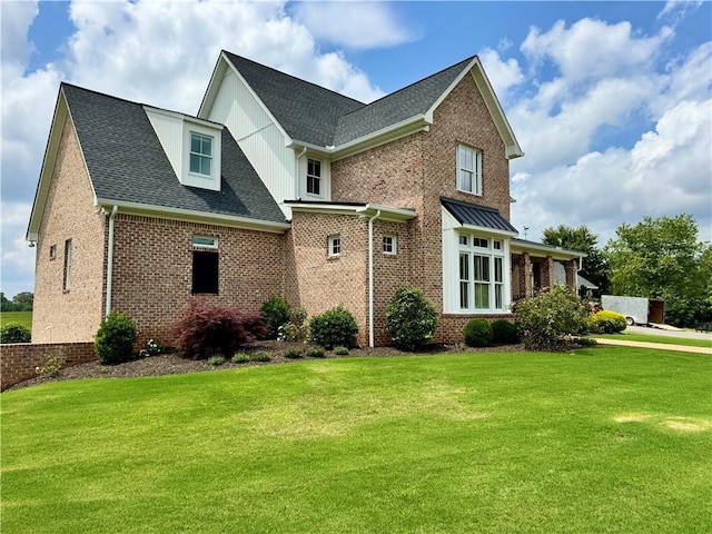 311 Langston Rd SE, Calhoun, GA 30701 - view of front of property featuring brick siding, a front yard, and roof with shingles