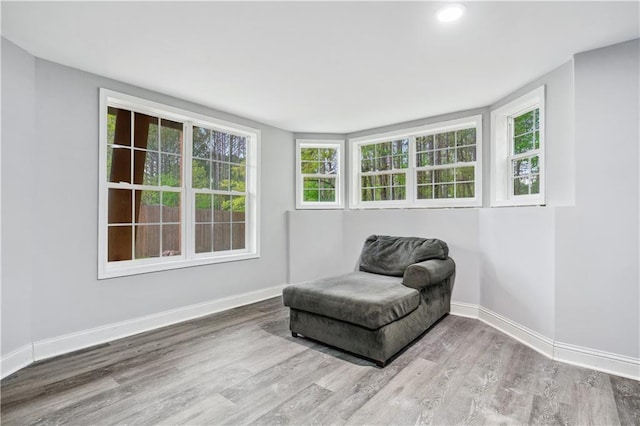 642 Towering Pine Trl, Lawrenceville, GA 30045 - living area with baseboards, wood finished floors, and healthy amount of natural light