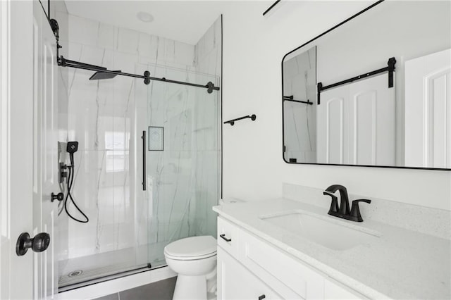 1500 Murphy Ave SW, Atlanta, GA 30310 - bathroom featuring a marble finish shower, toilet, and vanity