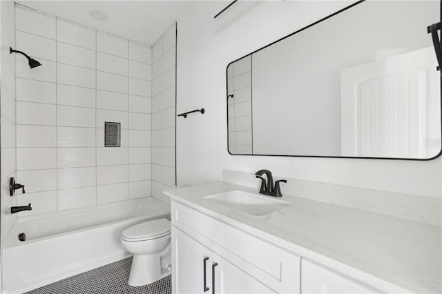 1500 Murphy Ave SW, Atlanta, GA 30310 - bathroom featuring toilet, vanity, shower / tub combination, and tile patterned floors