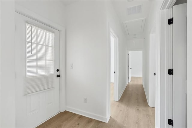 1500 Murphy Ave SW, Atlanta, GA 30310 - hallway with attic access, light wood-type flooring, healthy amount of natural light, and baseboards