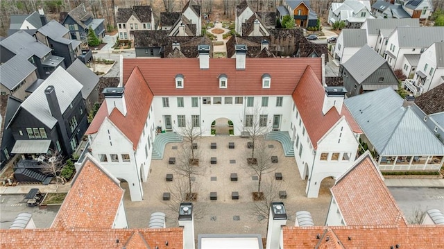 drone / aerial view with a residential view